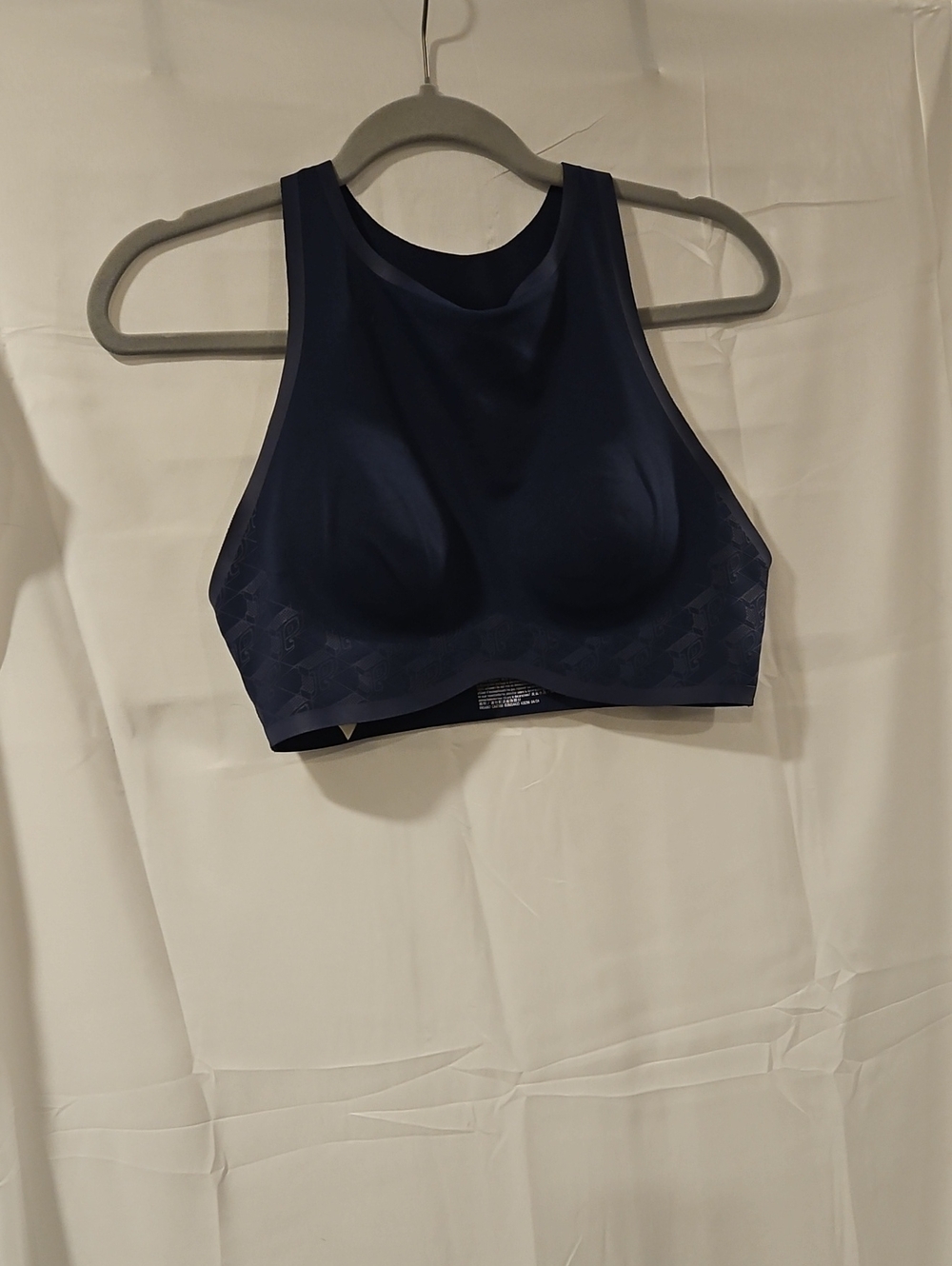 Victoria's Secret High-Neck Seamless Sports Bra in Navy Blue